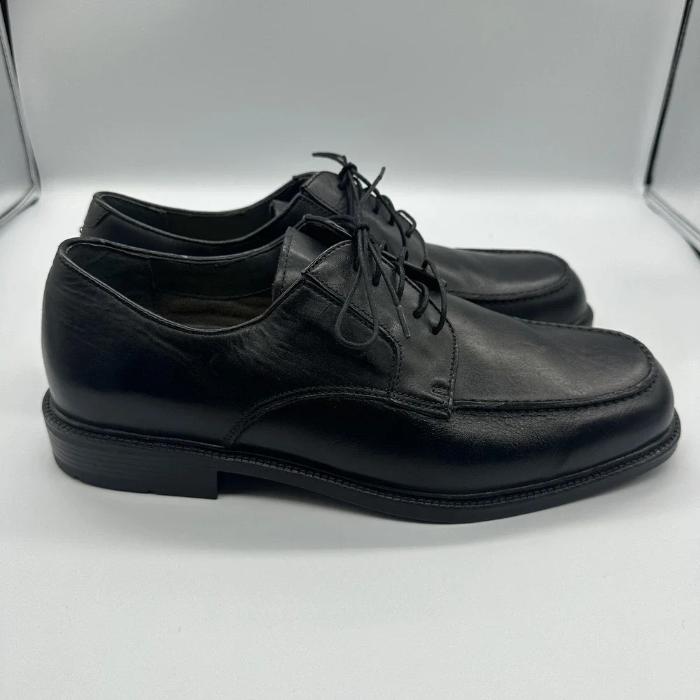 Dockers Shoes Mens Size 10.5 W Black Leather Derby Dress Comfort‎ Gel 090-4524